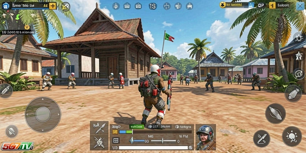 Tampilan gameplay 567TV yang menakjubkan di dunia terbuka.