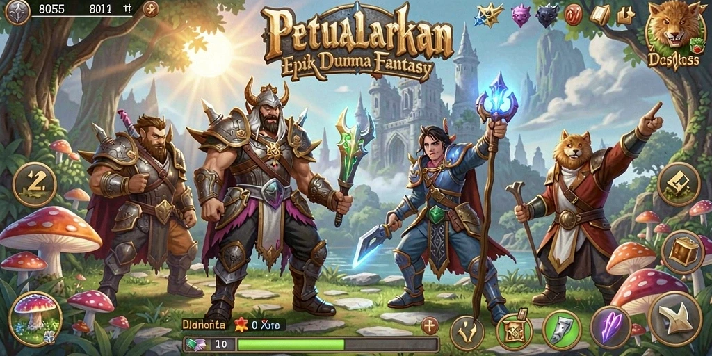 Gameplay seru di dunia petualangan fantasi 8055.