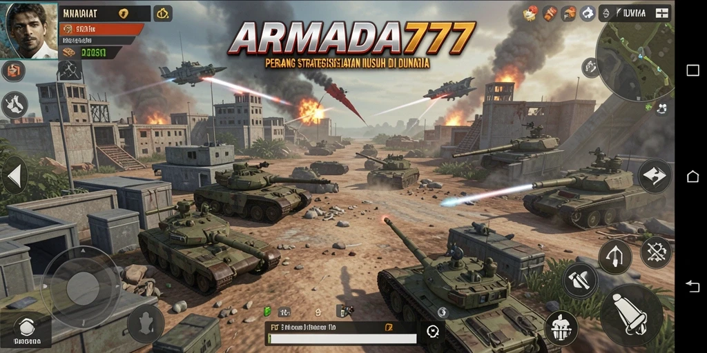 Tangkapan layar ARMADA777 menampilkan aksi mendebarkan dalam pertempuran TPS.