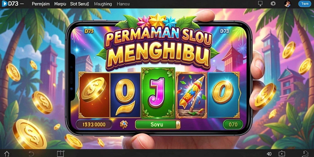 Tampilan seru gameplay D73 dengan efek visual yang memukau.