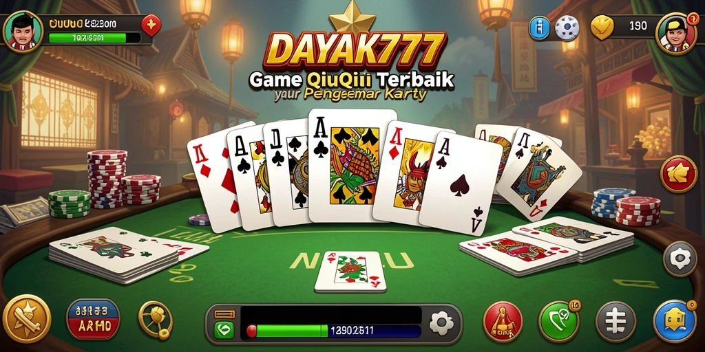 Screenshot utama DAYAK777 menampilkan permainan QiuQiu yang seru dan menantang.