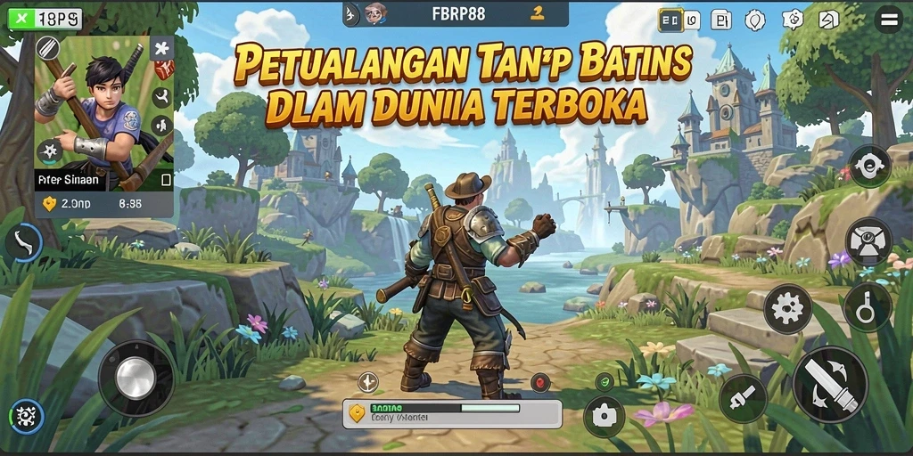 Tampilan gameplay menampilkan eksplorasi dunia terbuka yang kaya.
