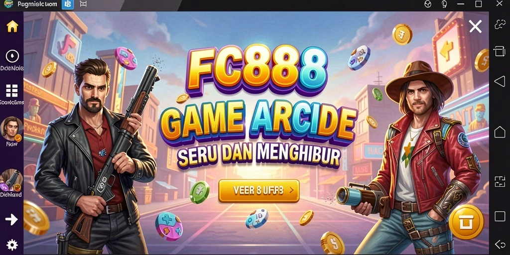 Screenshot utama FC888 menampilkan grafik colorful dan gameplay yang seru.
