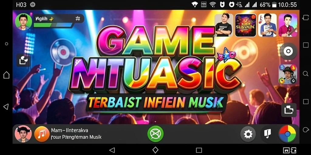 Menampilkan gameplay interaktif yang mengasyikkan dengan musik.