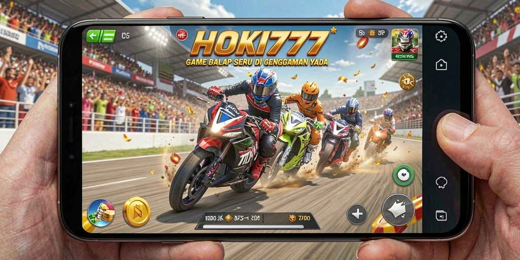 Tampilan menarik dari gameplay HOKI777 yang penuh aksi balap.