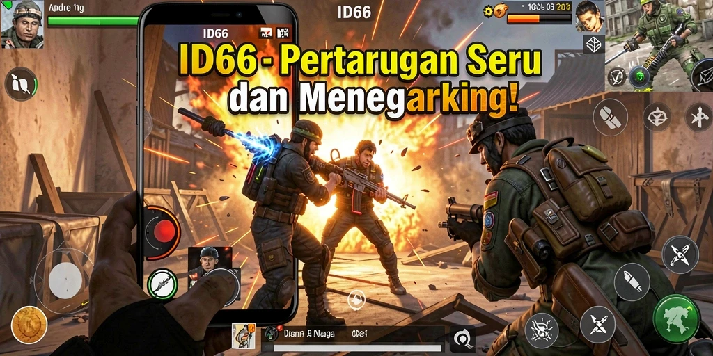 Tampilan gameplay seru di ID66 menunjukkan aksi yang mendebarkan.