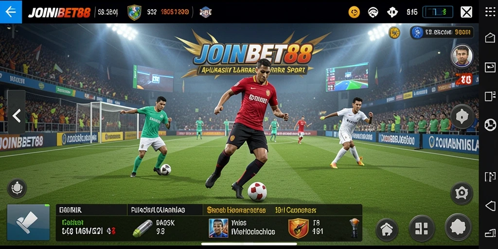 Screenshot utama JOINBET88 menampilkan fitur taruhan dan analisis olahraga.