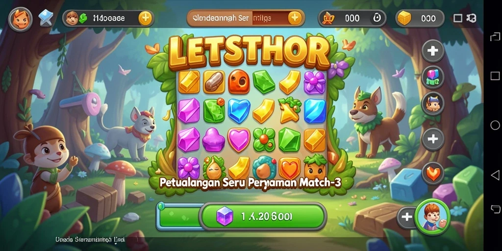 Tangkapan layar gameplay LETSTHOR yang seru dan penuh warna.