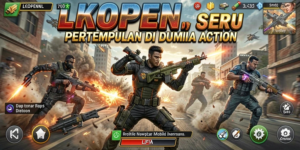 Screenshot LKOPEN menampilkan aksi pertarungan yang intens.