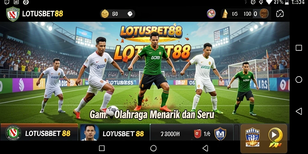 Tangkapan layar gameplay LOTUSBET88 menampilkan aksi seru dalam olahraga.