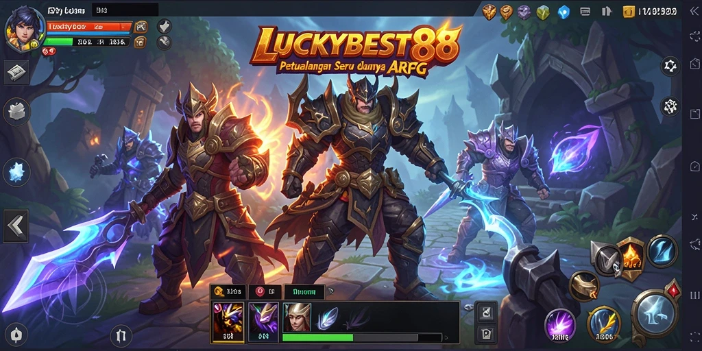 Gameplay seru LUCKYBEST88 dengan pertarungan epik.