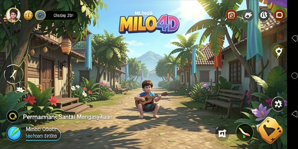 Tampilan gameplay penuh warna dan menarik dari MILO4D.