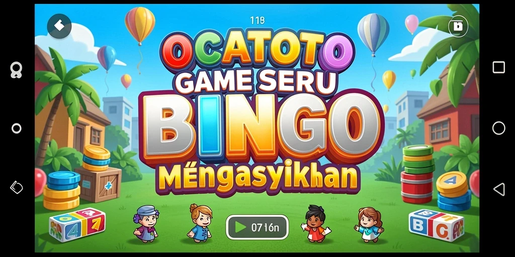 Tampilan gameplay OCATOTO yang seru dan penuh warna.