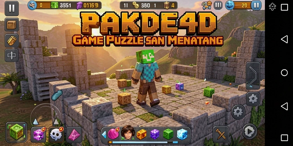 Screenshot permainan PAKDE4D menampilkan teka-teki menantang dan grafis menarik.