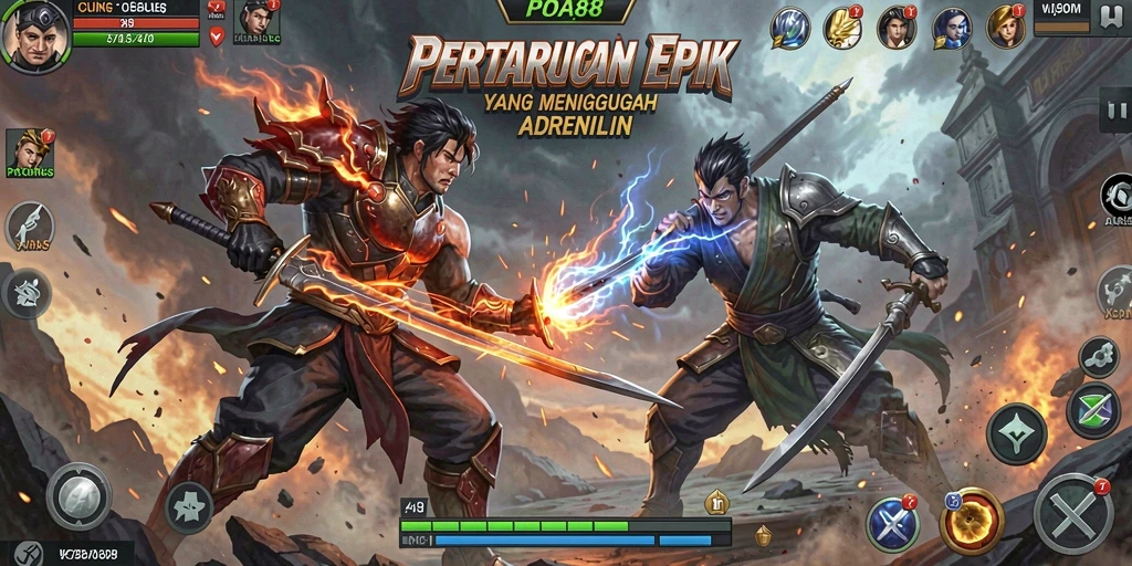 Tangkapan layar POA88 menampilkan aksi pertarungan yang mendebarkan.