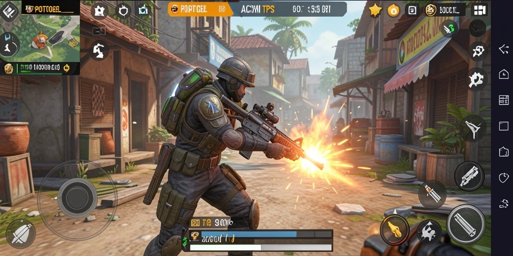 Tampilan menarik dari gameplay TPS POPOTOGEL di layar.