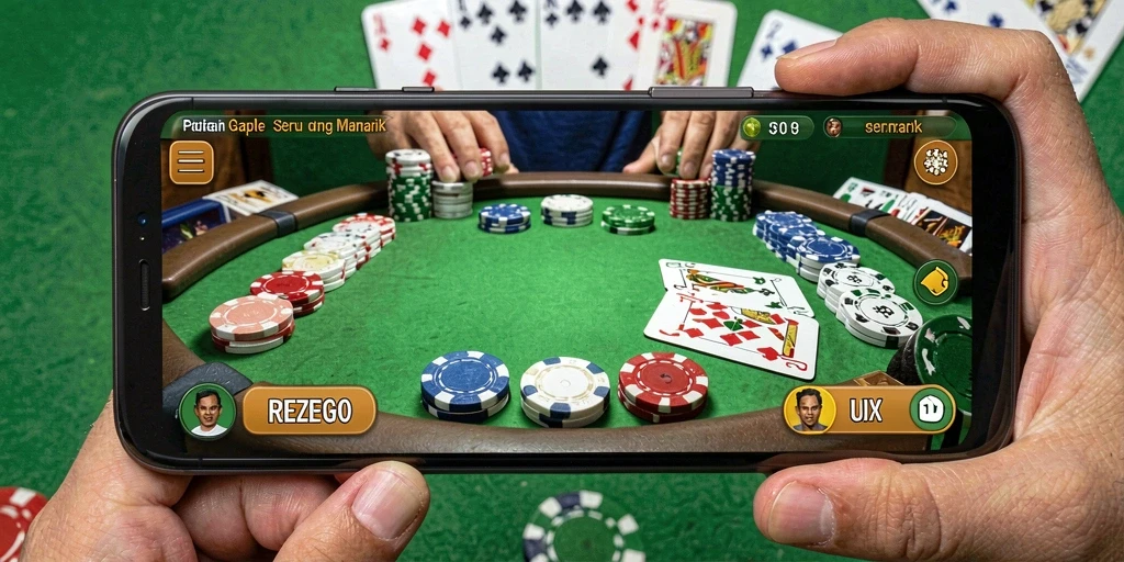 Tampilan menawan dari gameplay Gaple yang mengasyikkan.