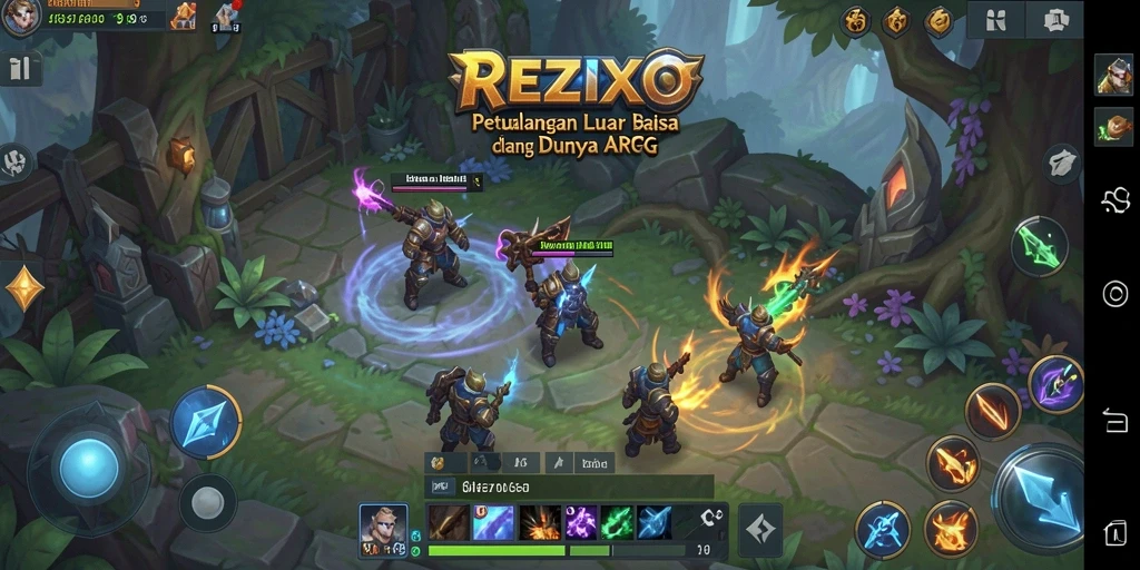 Gameplay seru dengan aksi mendebarkan di dunia REZIXO.