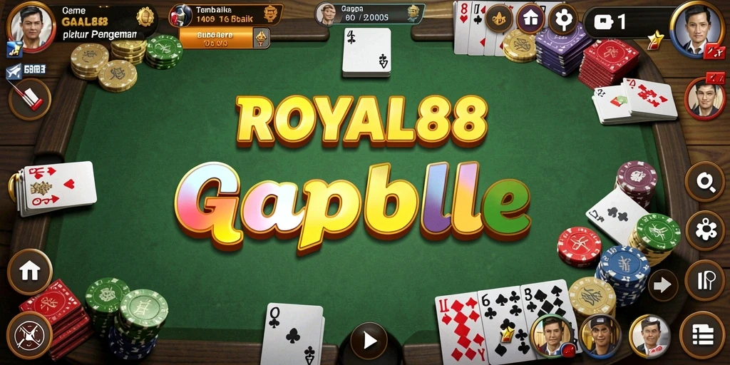 Tampilan gameplay menarik dari ROYAL88 saat bermain Gaple.