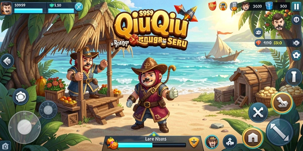 Tampilan permainan QiuQiu yang seru di S9S9.
