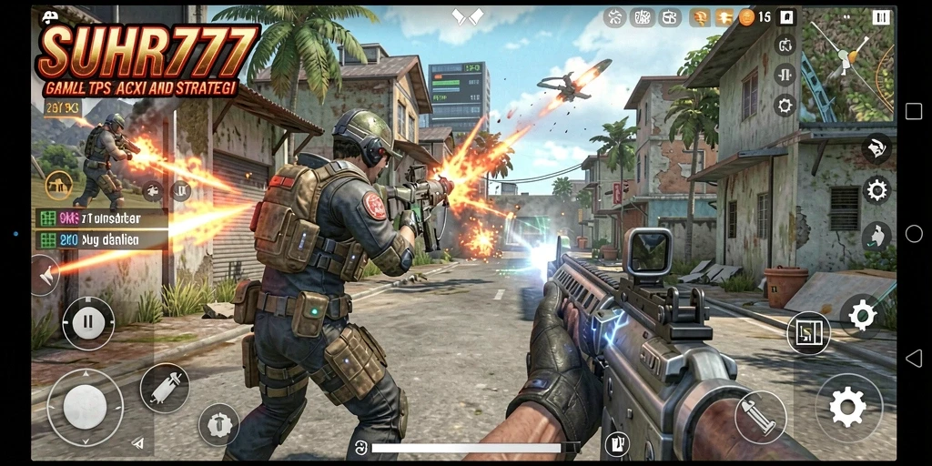 Tangkapan layar gameplay SUHU777 yang menampilkan aksi pertempuran intens.