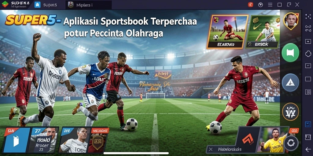 Tampilan menarik dari gameplay taruhan olahraga di SUPER5.