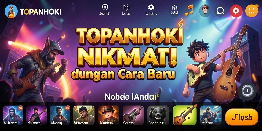 Tampilan gameplay interaktif TOPANHOKI yang seru dan penuh warna.