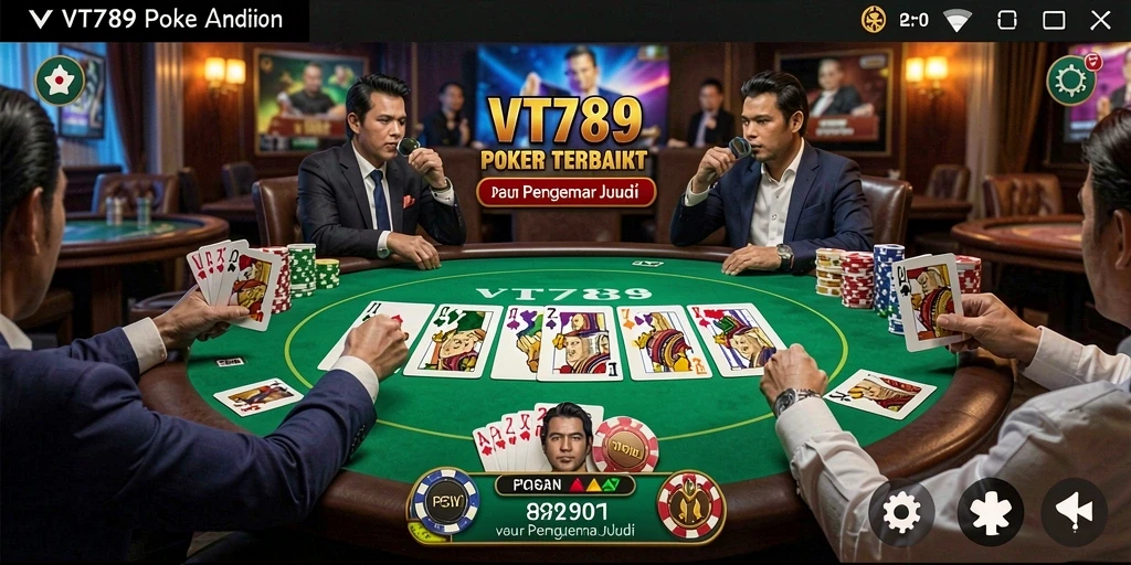 Screenshot gameplay VT789 menampilkan keasyikan permainan poker.