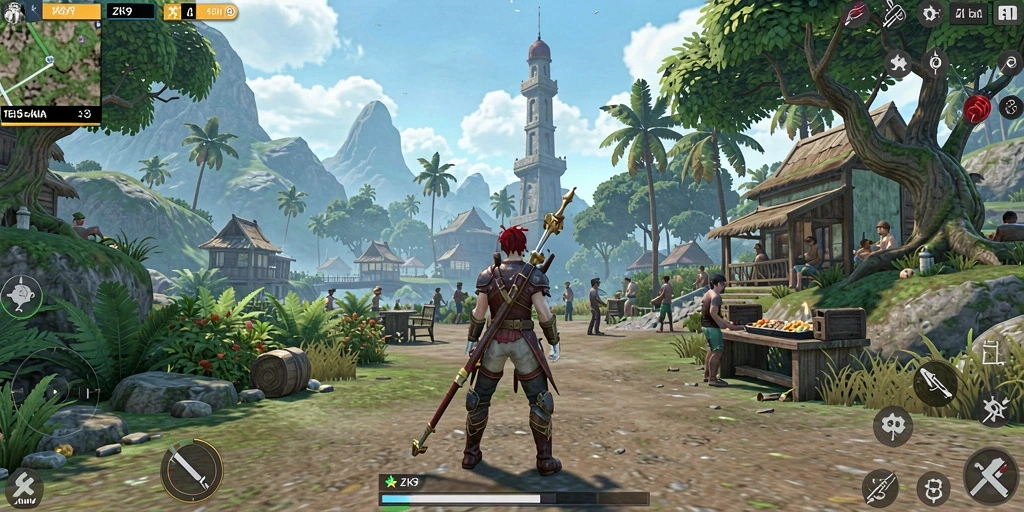 Tampilan gameplay ZK9 yang luas dan penuh petualangan.